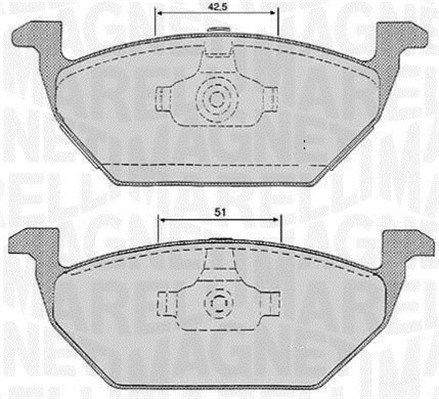 MAGNETI MARELLI stabdžių trinkelių rinkinys, diskinis stabdys 363916060134